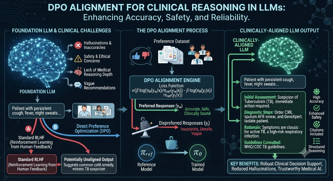 DPO Alignment for Clinical Reasoning in LLMs